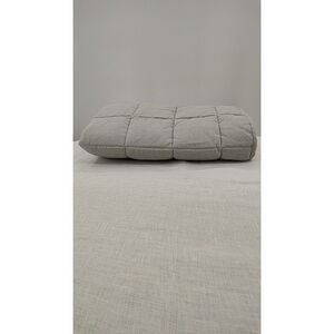 Quince Home European Linen Box Quilted Euro Sham Mist Bedding